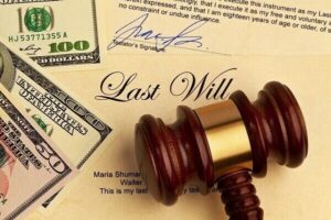 Last Will files in a law firm used on trials.