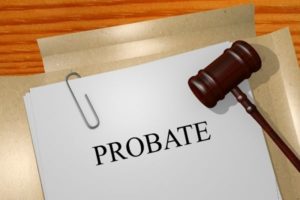 Probate case documents in a law firm.